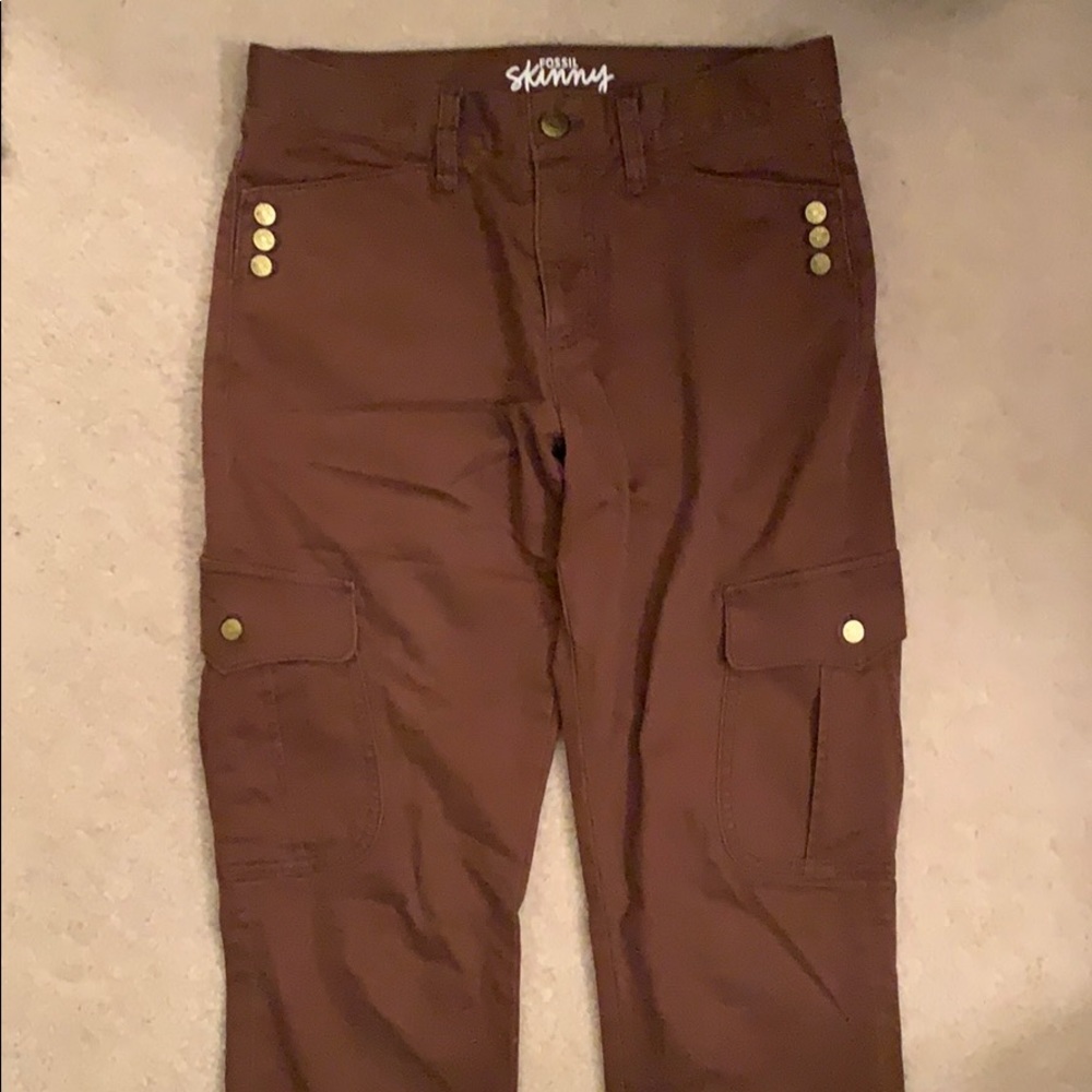 Brown cargo fossil pants